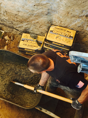 Forming the concrete pad for the Packaged Metering Manhole to mount to