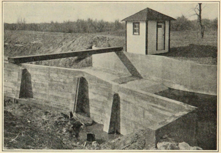 large 20-foot concrete Parshall flume