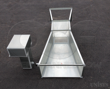 Galvanized Steel Short Throated Parshall Flume for Water Rights Measurement