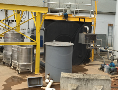 metering manhole with aluminum cover