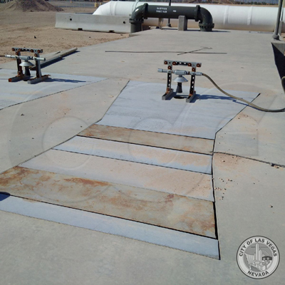 Below grade Parshall flume chamber at a WWTP headworks