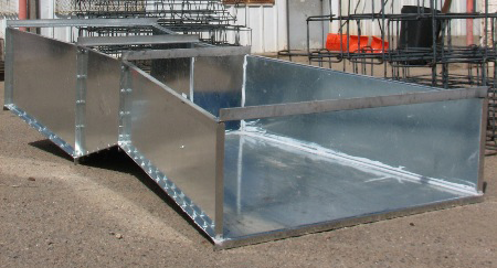 Galvanized Steel Parshall Flume - bolted together and surface sealed