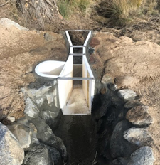 SB-88 california water rights fiberglass parshall flume