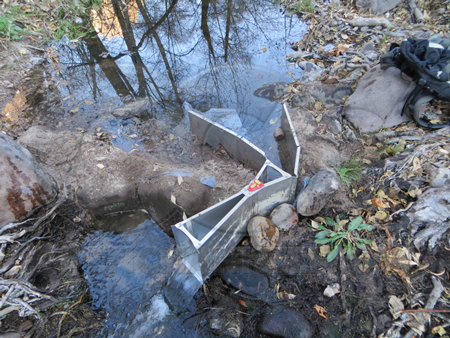 center the flume in the channel