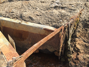 corroded parshall flume