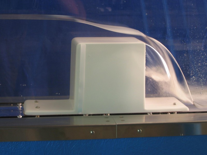 model of a broad crested weir from ELD