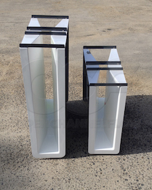 Openchannelflow fiberglass 3-inch Parshall Flume with extended height modification