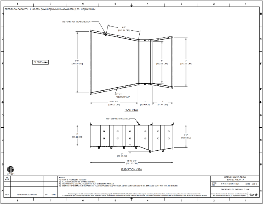 72-inch parshall flume dimensions thumbnail