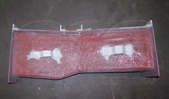 poorly constructed fiberglass (FRP) Parshall flume