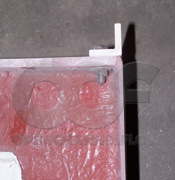 poorly constructed fiberglass Parshall flume - laminate thickness uneven