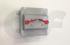 duplex switch to control the light and fan in a fiberglass chlorination shelter