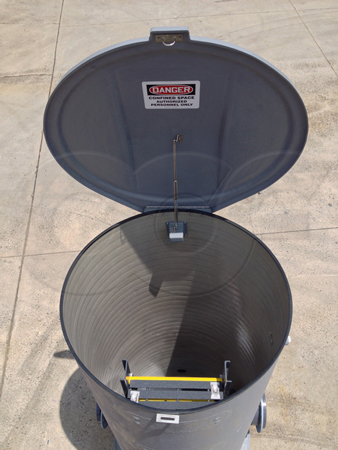 fully open domed top on Openchannelflow fiberglass packaged metering manhole