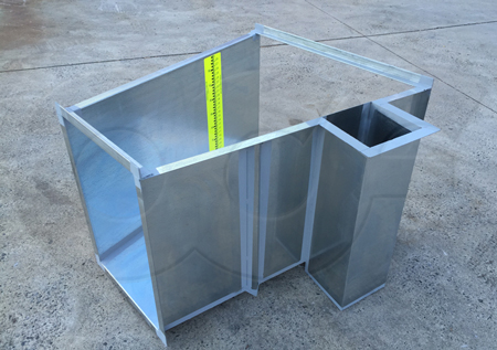 Openchannelflow 24-Inch Galvanized Steel Montana Flume with Attached Stilling Well and Staff Gauge