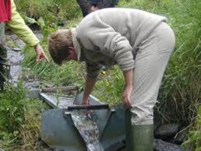 Portable RBC flume fabricated from galvanized steel
