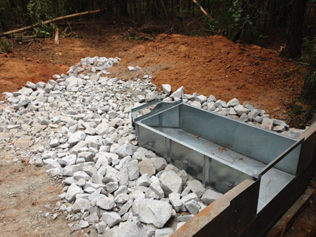 Galvanized Steel 1.5' H-Flume with Inlet Wing Walls