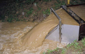 H Flume operating at maximum rated discharge