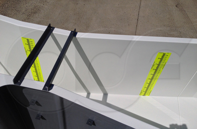 Ha and Hb points of measurement in a 24-inch Parshall flume