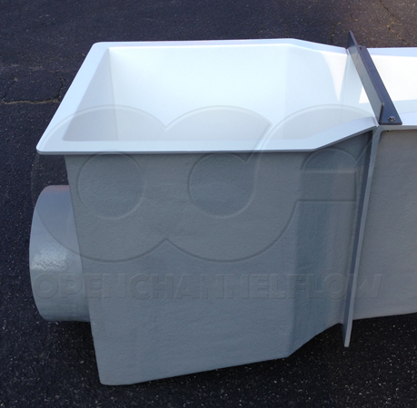 1:4 rise in Parshall Flume inlet end adapter