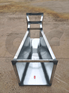 inlet of irrigation channel galvanized steel Parshall flume