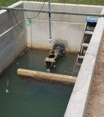 Kennison nozzle in a chlorine contact chamber