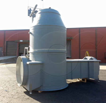 large Cutthroat flume in a Packaged Metering Manhole - PMM - for open channel flow metering