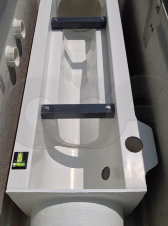 Nested Palmer-Bowlus Flumes in a Redstone 66 fiberglass enclosure by Openchannelflow