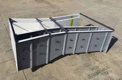 nested fiberglass Parshall flumes manufactured by Openchannelflow