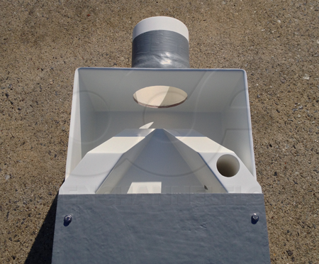 connection from Openchannelflow H Flume to outlet drop box