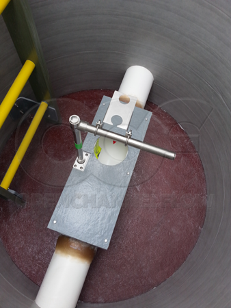 fiberglass Packaged Metering Manhole with a 6-inch Palmer-Bowlus with bolt-down cover