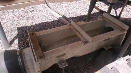 Palmer-Bowlus flume accurately measuring industrial discharge 