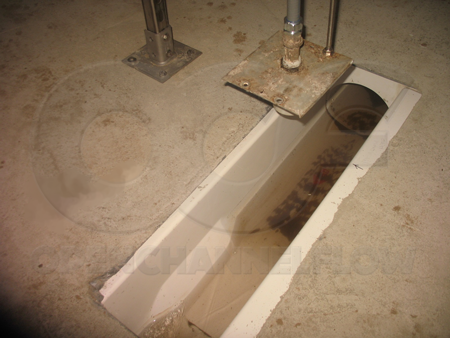 Palmer-Bowlus flume measuring flow