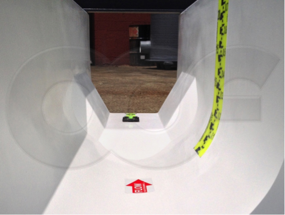 Palmer-Bowlus flume with molded in Staff Gauge