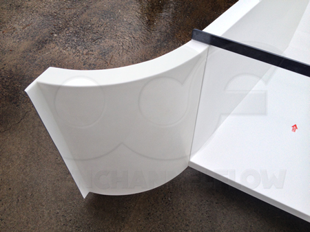 radius wing wall on the inlet of a Parshall flume