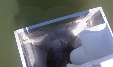 Cipolletti Weir Structure Measuring Flow from a Pond