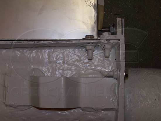 poorly constructed fiberglass (FRP) Palmer-Bowlus flume