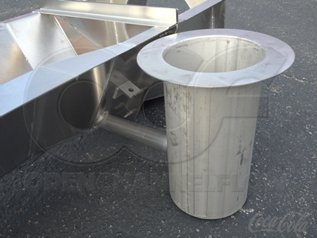 detached Stilling Well on a stainless steel Extra Large Trapezoidal flume