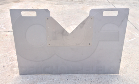 Stainless steel portable weir carrier with 90 degree V-notch thin-plate weir mounted