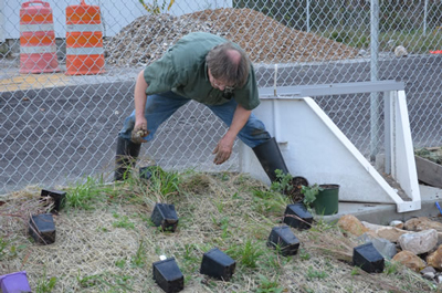 Street level H flume installation