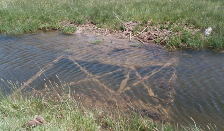 submerged irrigation flume