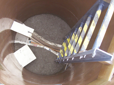 VPC Packaged Metering Manhole during installation - note that grout and debris is from installing contractor and not indicative of VPC construction