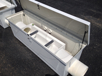 nested Palmer Bowlus flumes mounted in an Openchannelflow fiberglass Redstone equipment enclosure