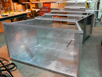 multi-piece construction Rectangular Cutthroat flume