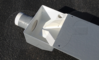 outlet drop box on a H flume