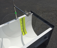 staff gauge in a 24-inch Palmer-Bowlus flume