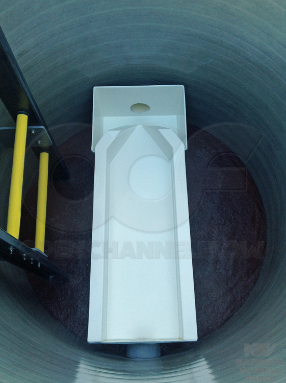 0.5-foot H Flume in a Fiberglass Packaged Metering Manhole
