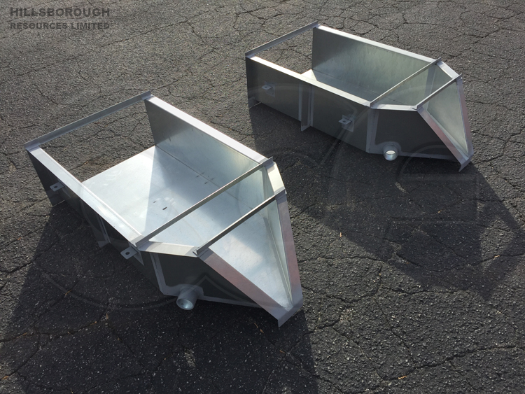 Galvanized Steel H Flumes used to Measure Surface Water Runoff