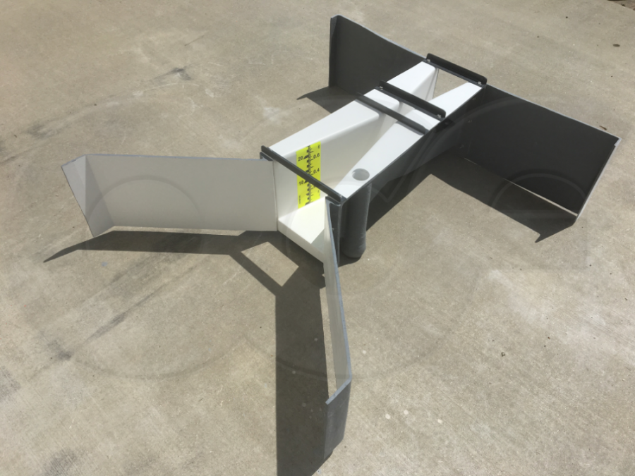 1-Inch Fiberglass Parshall Flume with Wing Walls