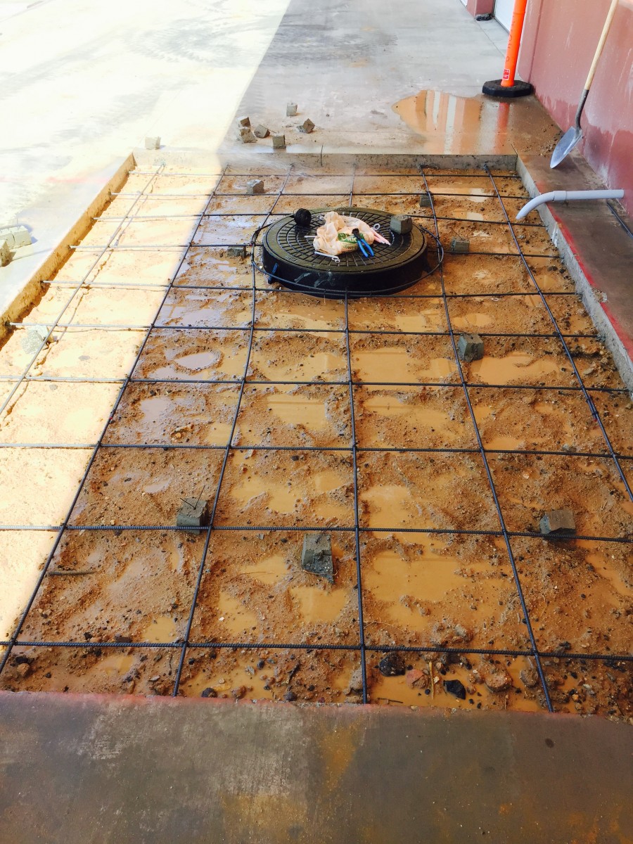 Nearly Complete H-20 Manhole Installation