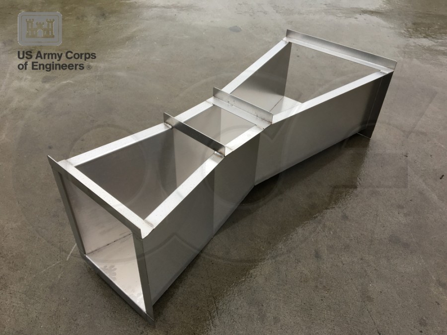 Stainless Steel 9-inch Parshall with Shortened Sidewalls