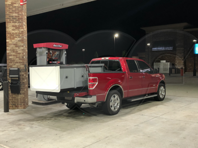 2-Foot H Flume in Bed of Pickup Truck